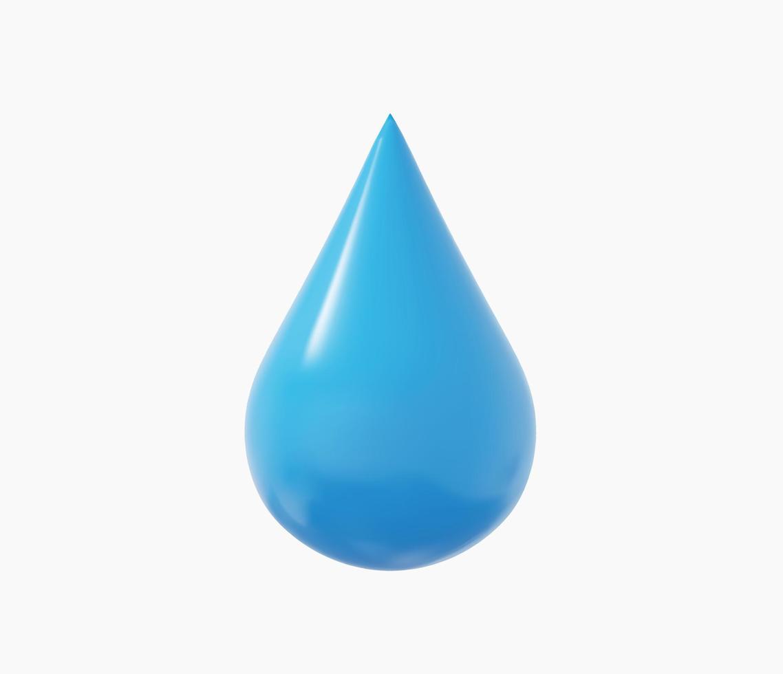 Ilustraciones vectoriales de gota de agua realistas en 3d. vector