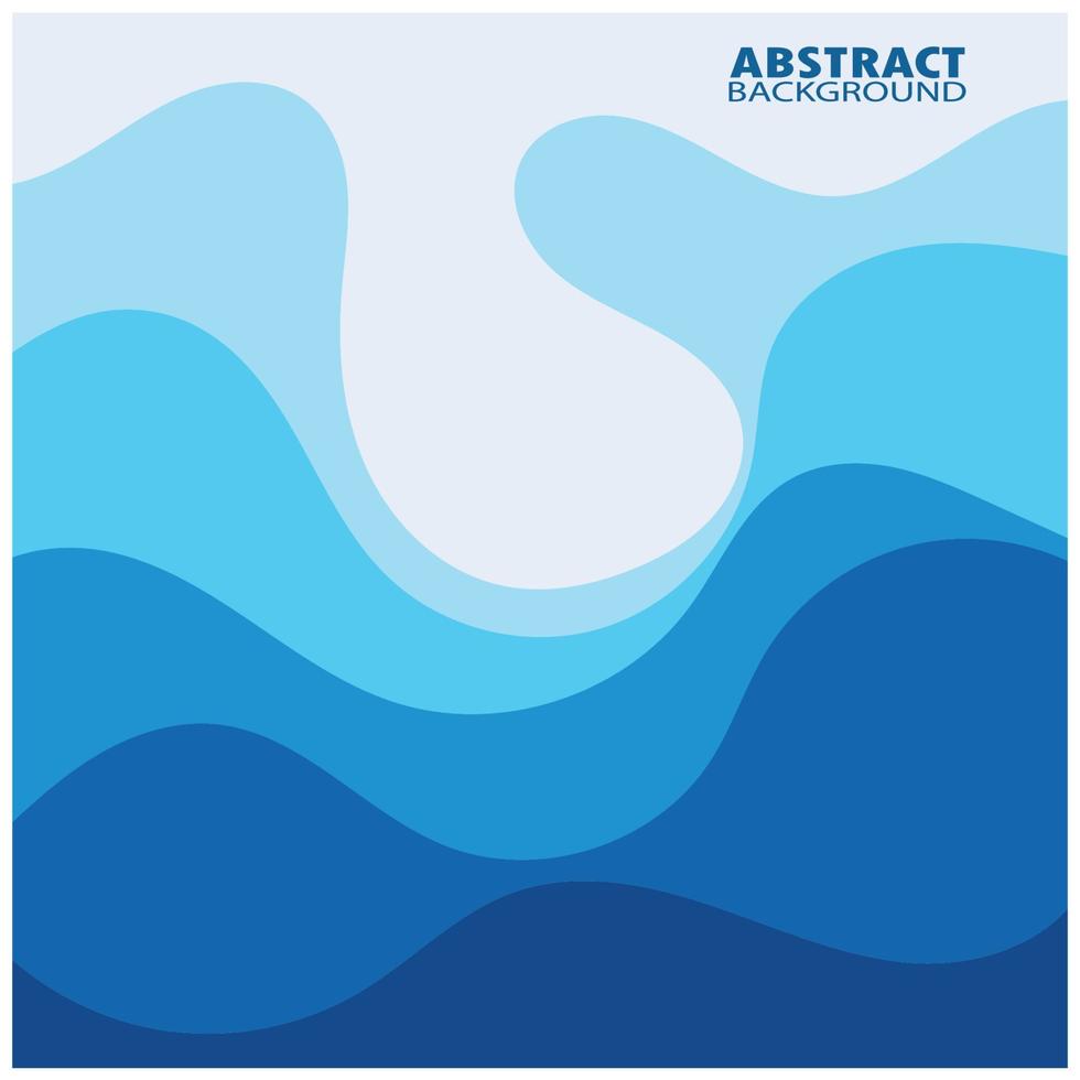 Abstract Water wave design background vector