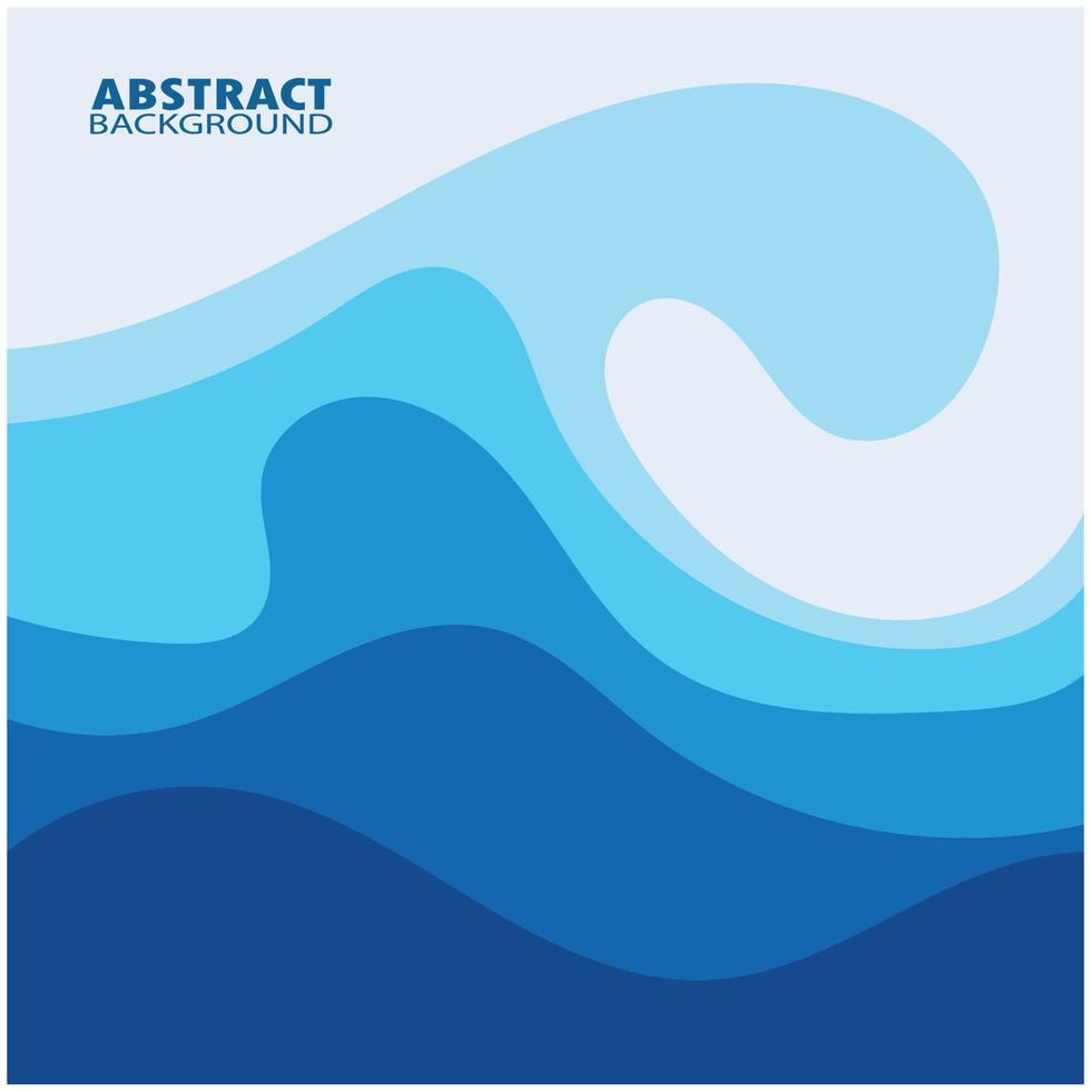 Abstract Water wave design background vector