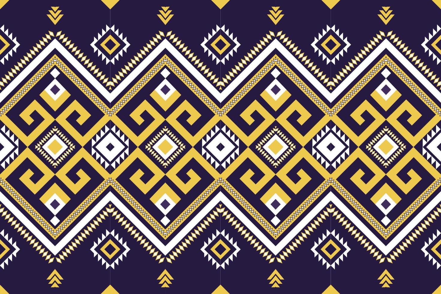 Ethnic geometric pattern native fabric design abstract background. vector