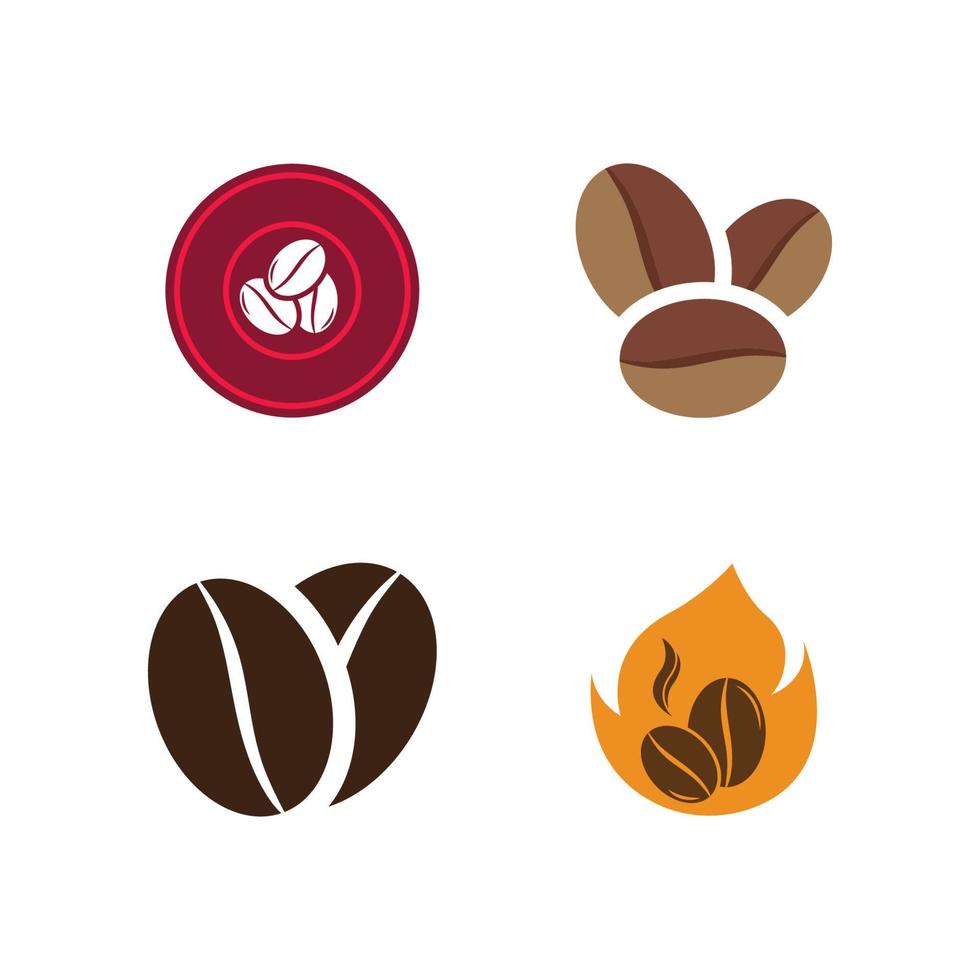 Ilustración de vector de icono de grano de café