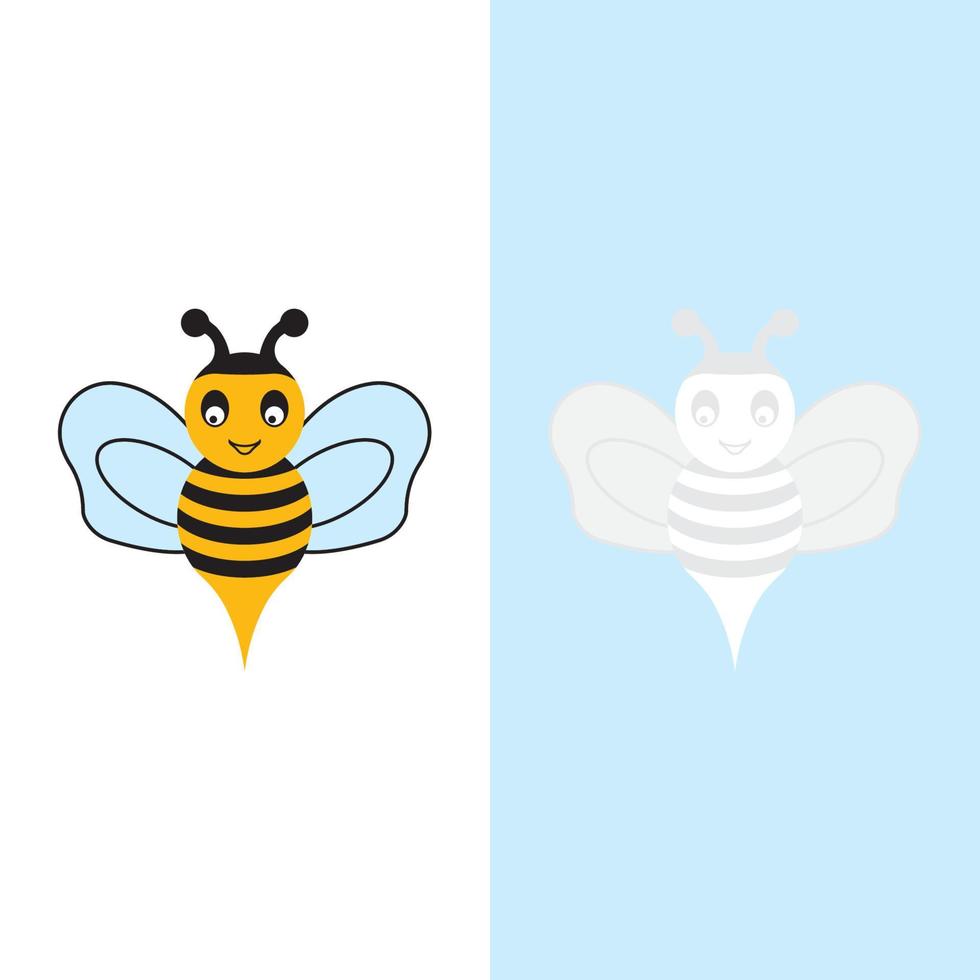 Bee logo vector icon illustration