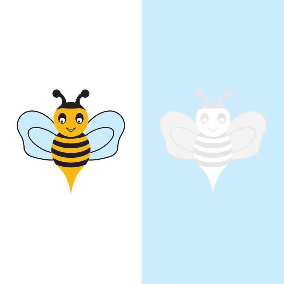 abeja logo vector icono ilustración