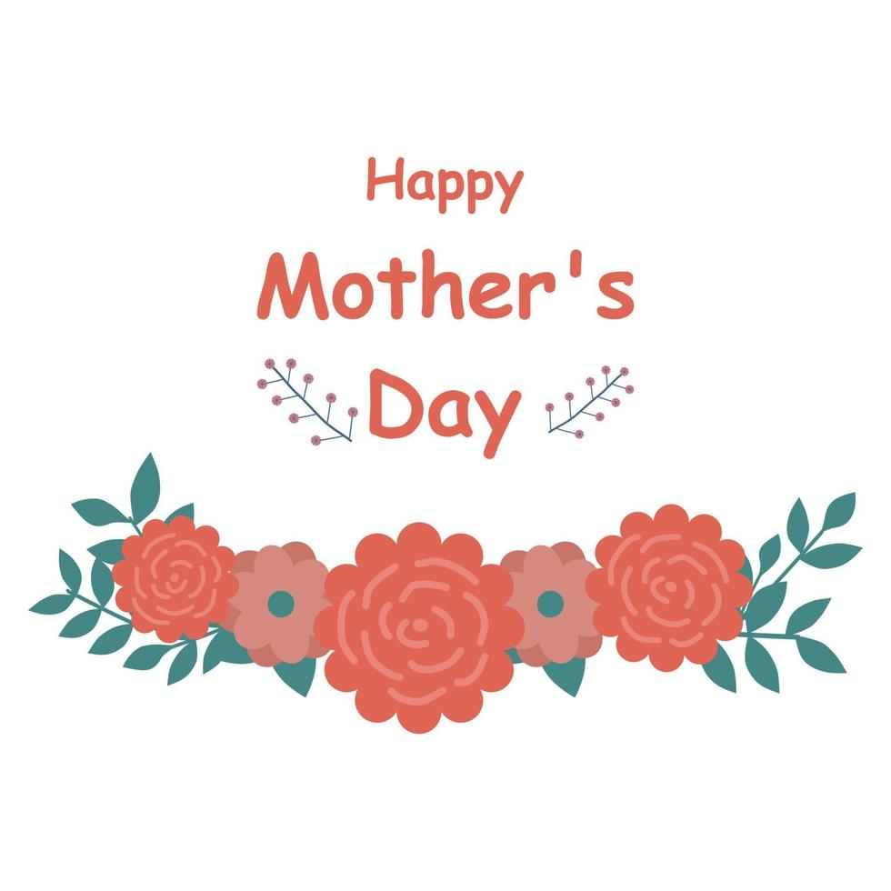 feliz día de la madre y fondo de flora. vector