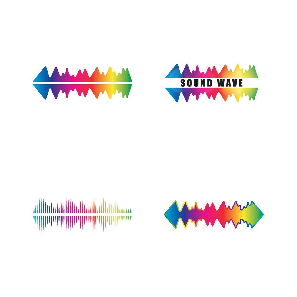 Sound waves vector illustration design