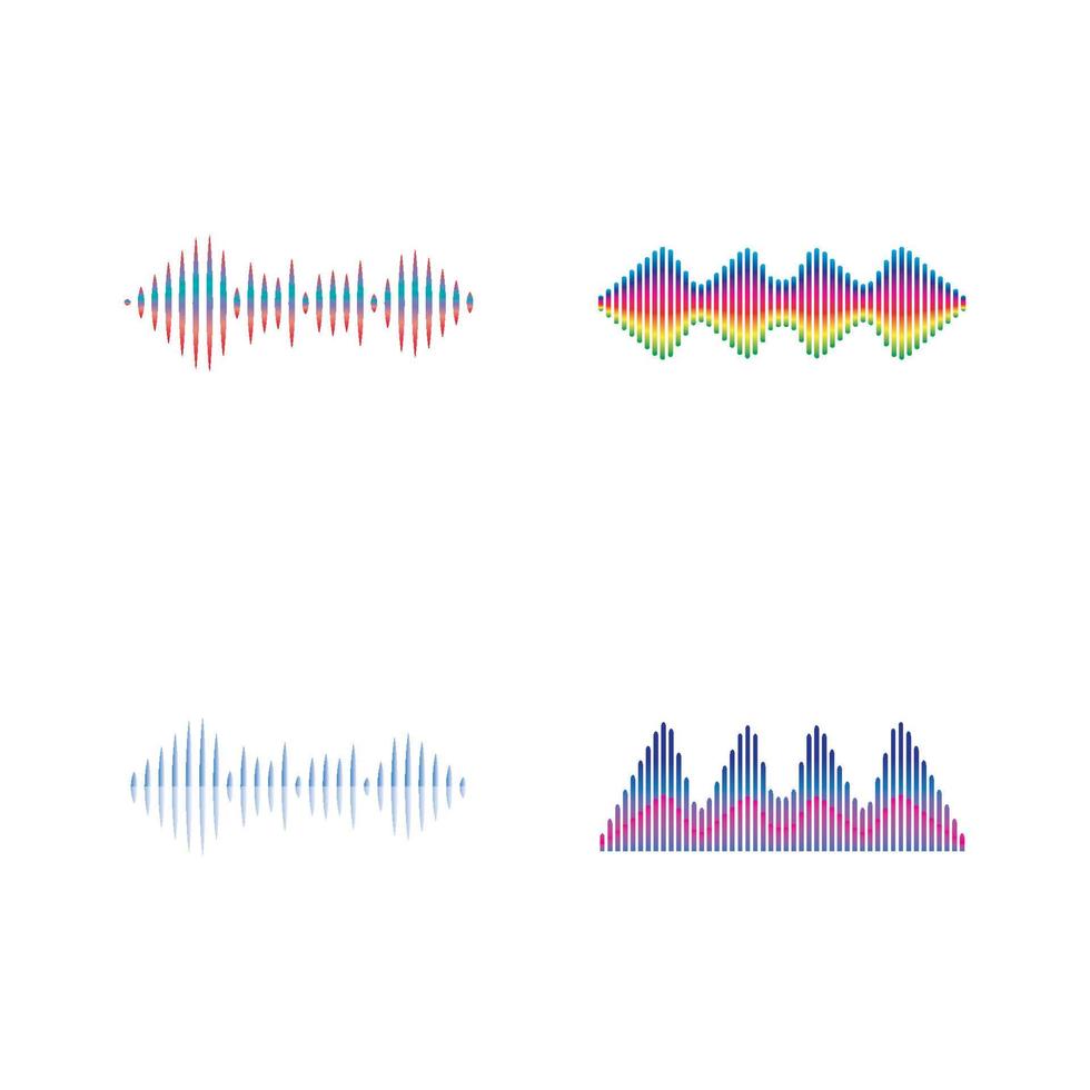 Sound waves vector illustration design