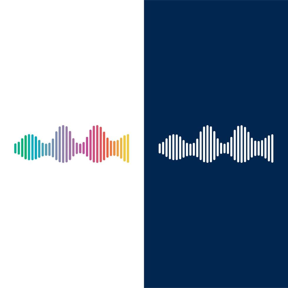 Sound waves vector illustration design