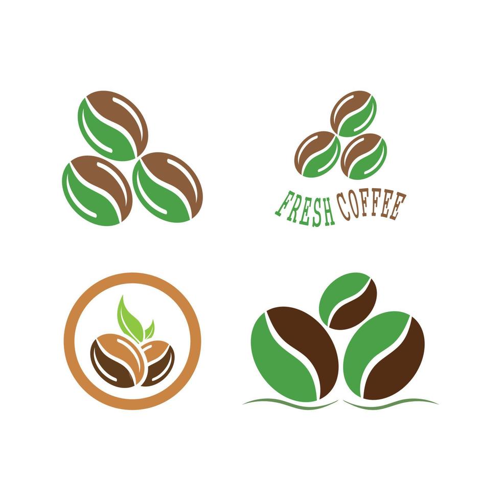 Ilustración de vector de icono de grano de café