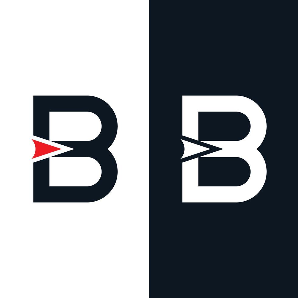 ilustración de logotipo de vector de letra b