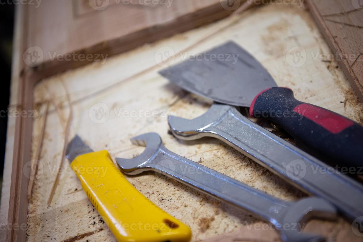 set of hand working tools photo