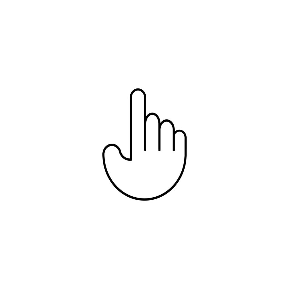 Hand Mouse icon line vector
