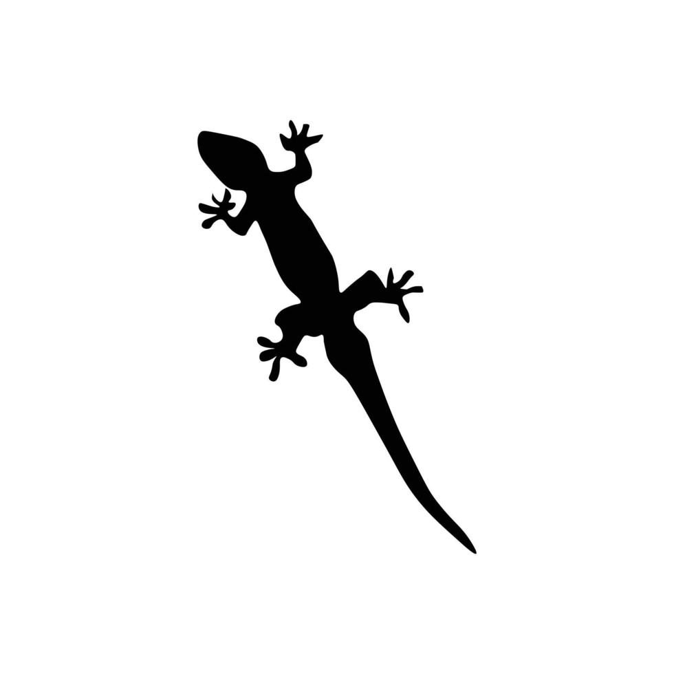 House lizard silhouette, icon, isolated vector