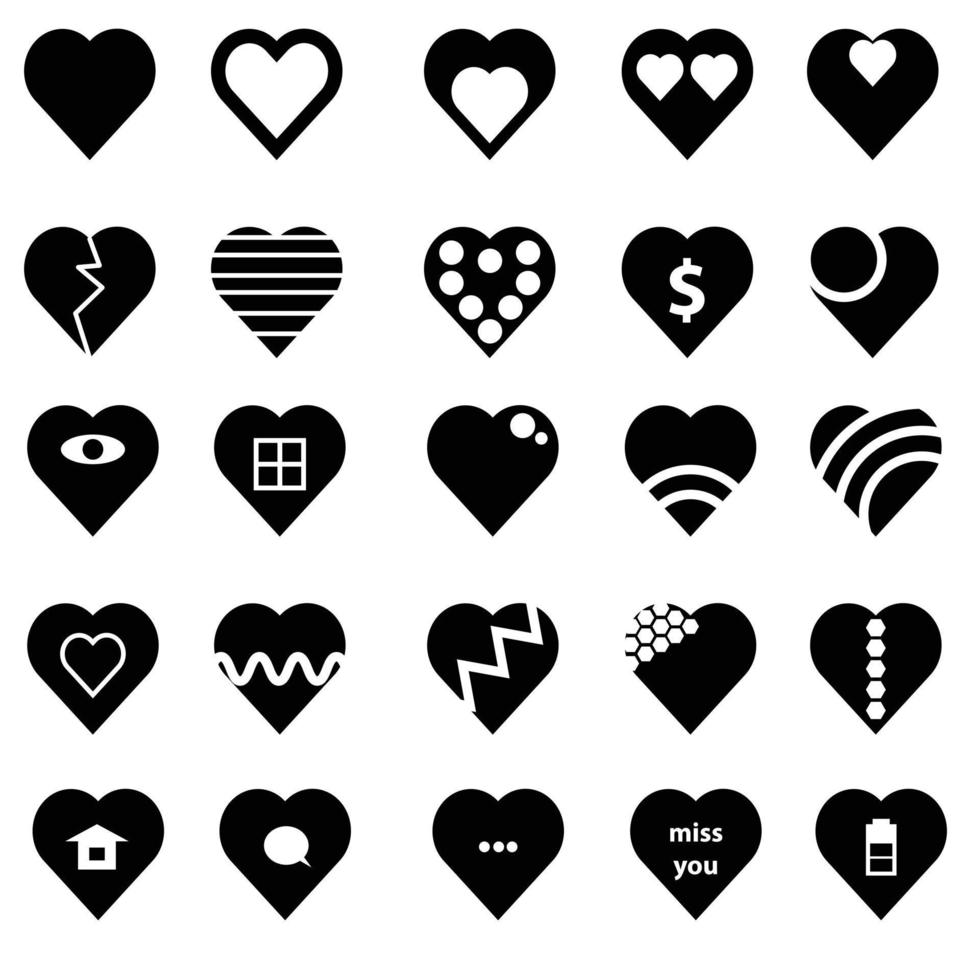 ilustración de vector de icono de corazón