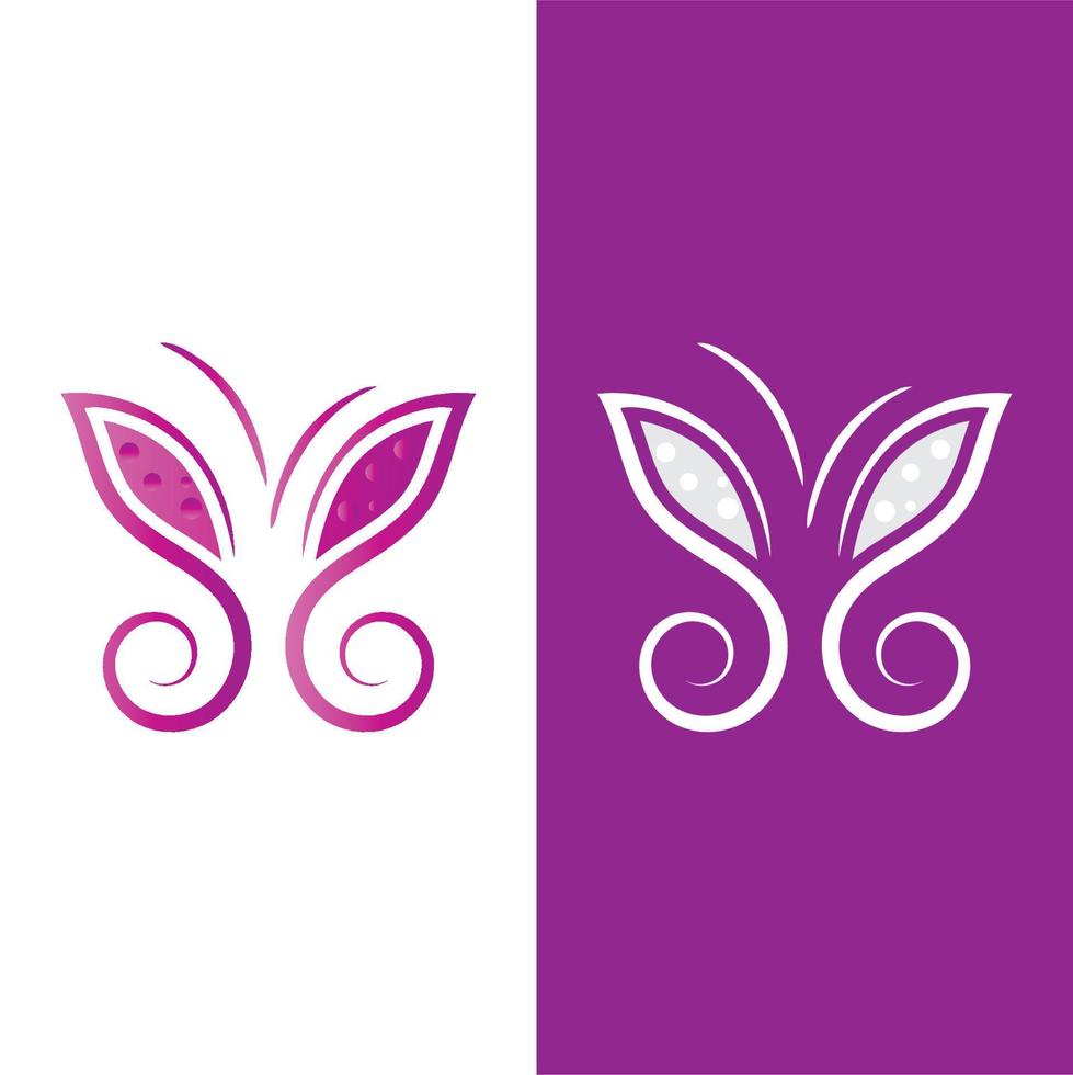 diseño de vector de icono de mariposa de belleza