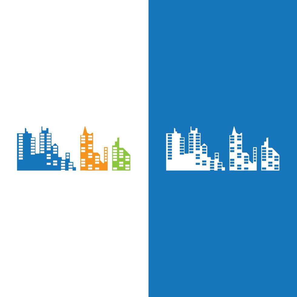 Modern City skyline illustration in flat design vector