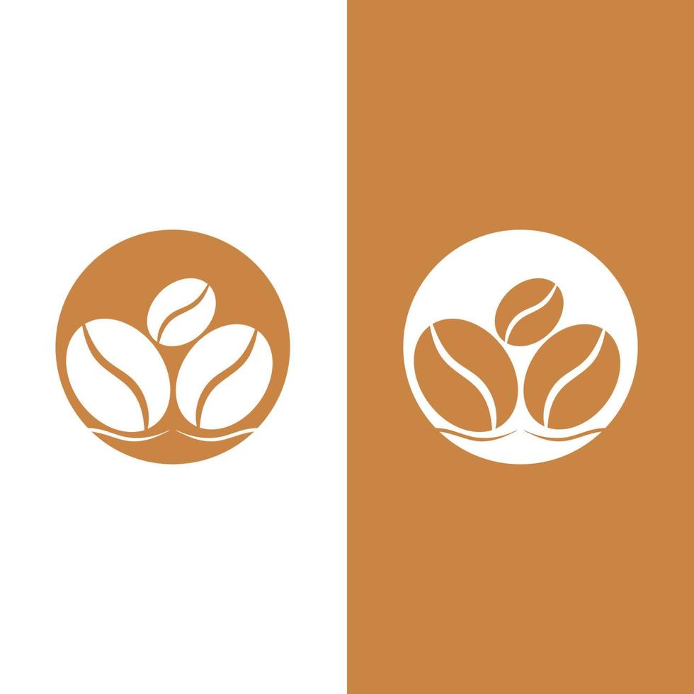 coffee bean icon vector template