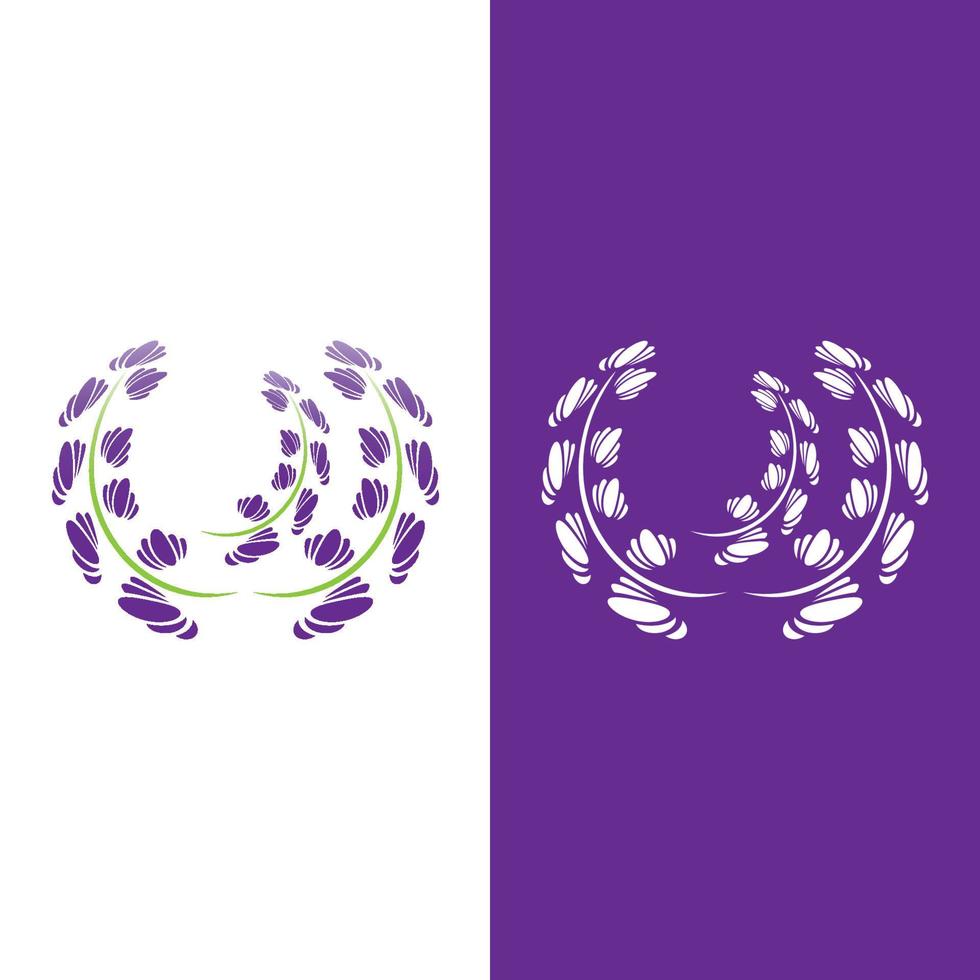 Fresh Lavender flower logo vector