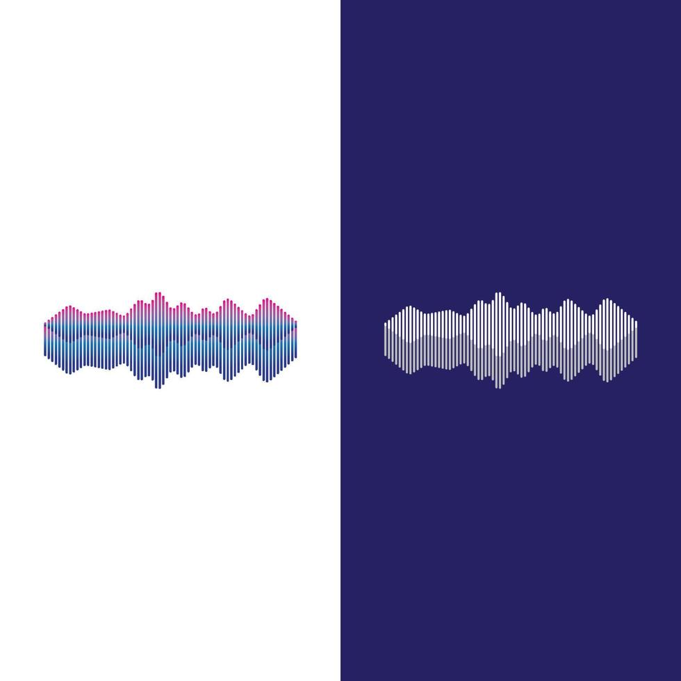 Sound waves vector illustration design