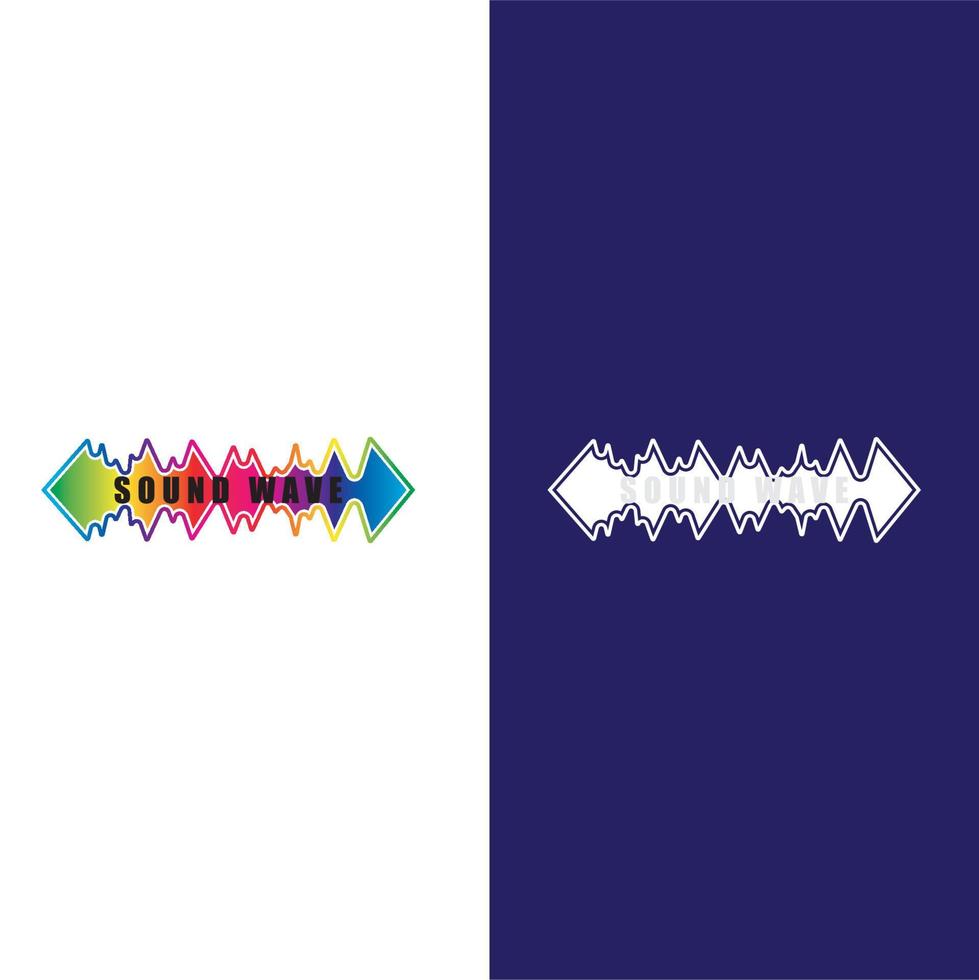 Sound waves vector illustration design