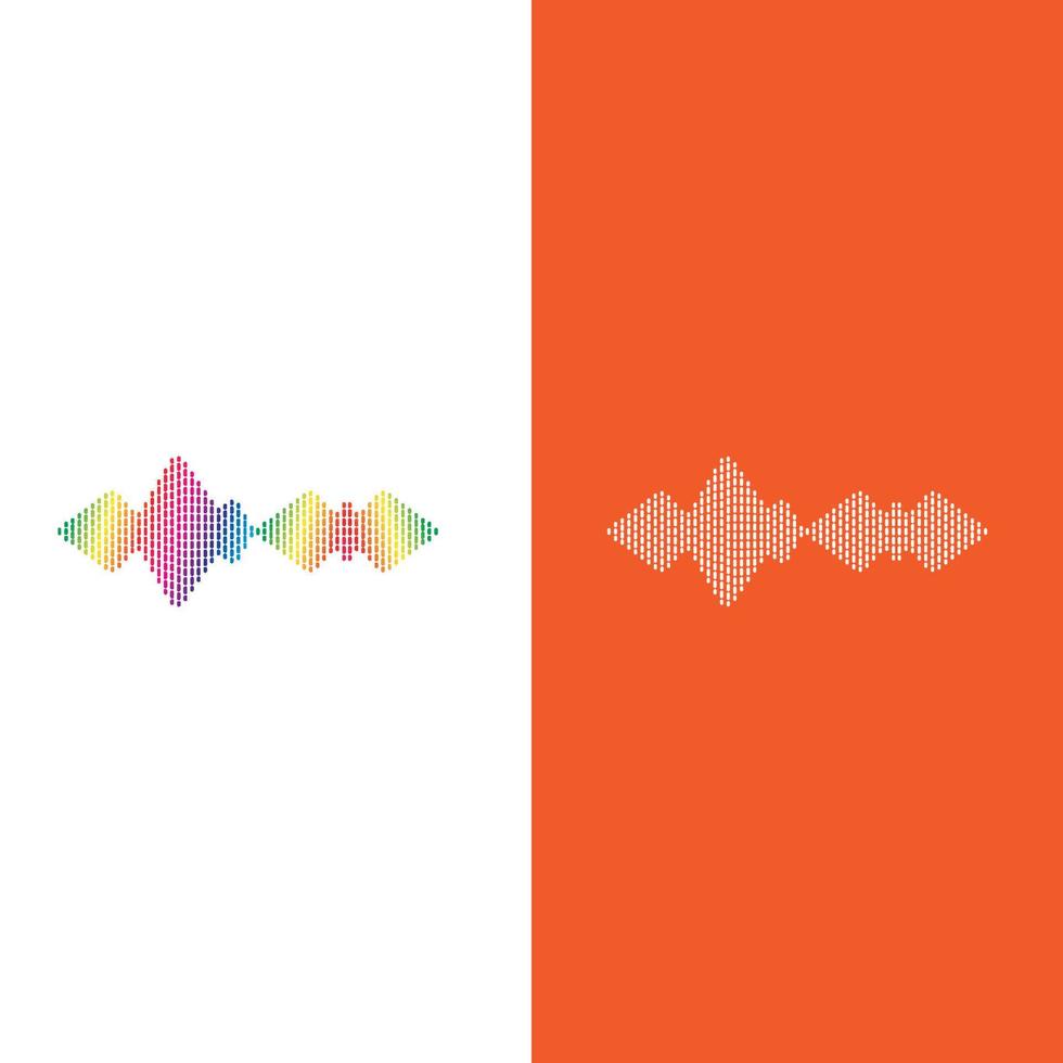 Sound waves vector illustration design