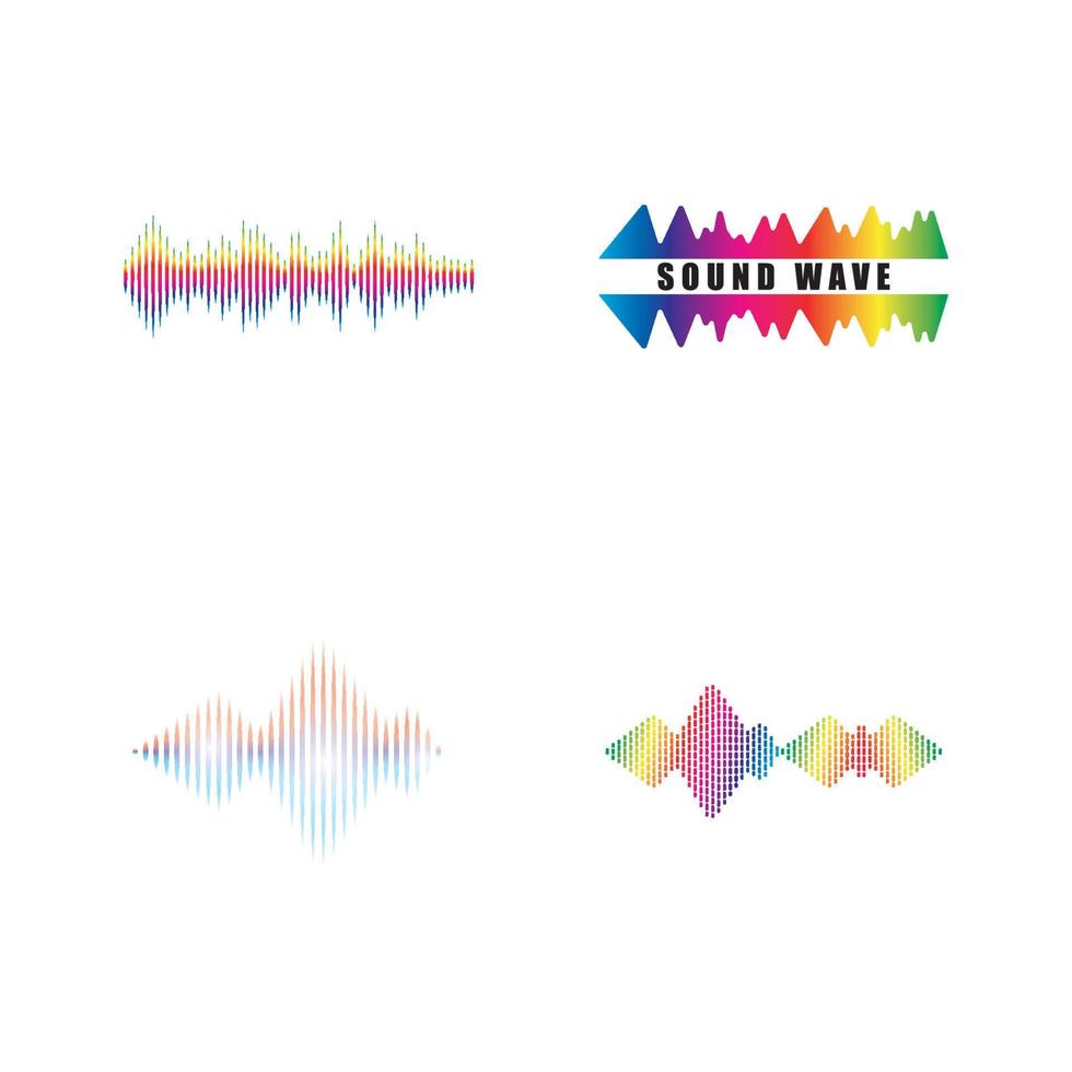 Sound waves vector illustration design