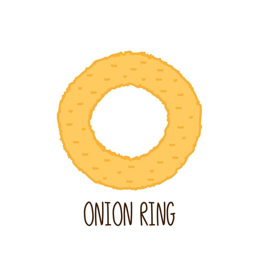 Fried onion rings tasty snacks. onion ring vector. Fried onion rings on white background. vector