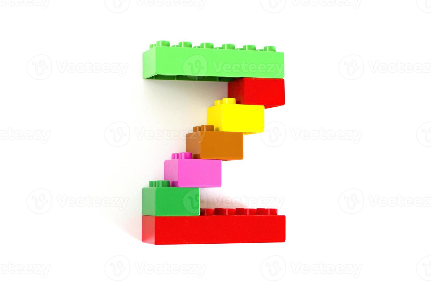 Colorful toy brick letter Z photo
