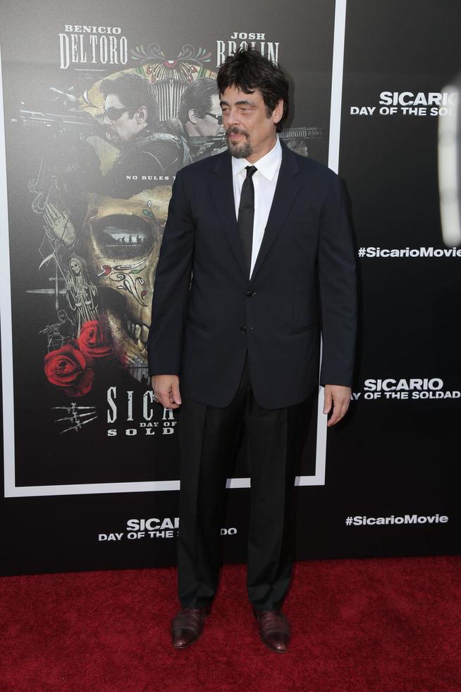 LOS ANGELES, JUN 26 - Benicio del Toro at the Sicario  Day Of The Soldado Premiere at the Village Theater on June 26, 2018 in Westwood, CA photo