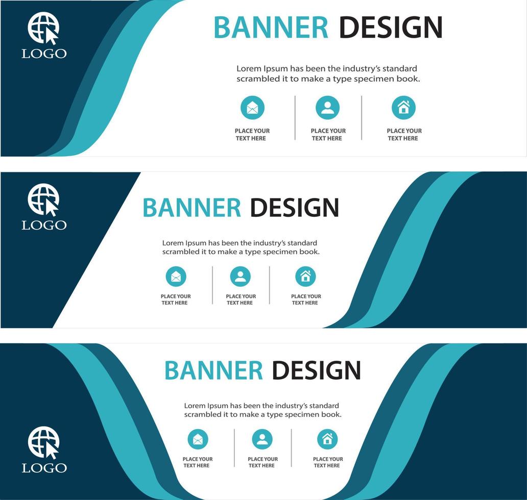 corporate business banner template horizontal advertising business banner layout template flat design set for design, business, education, advertisement. vector