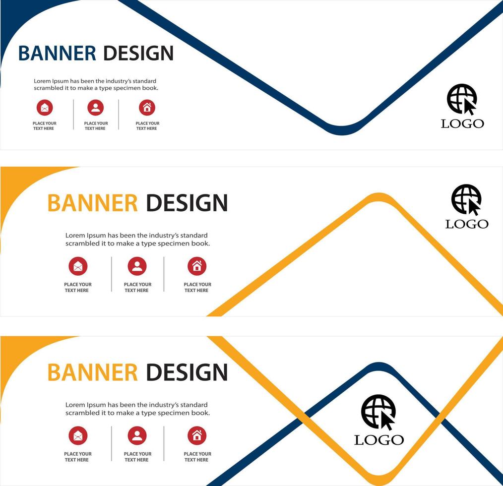 corporate business banner template horizontal advertising business banner layout template flat design set for design, business, education, advertisement. vector