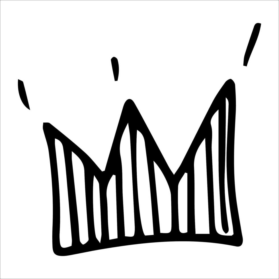 Black white crown vector