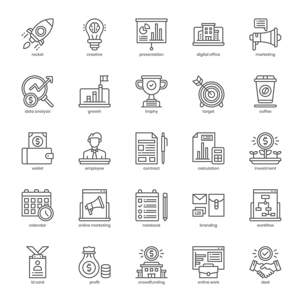 Startup icon pack for your website design, logo, app, UI. Startup icon outline design. Vector graphics illustration and editable stroke.