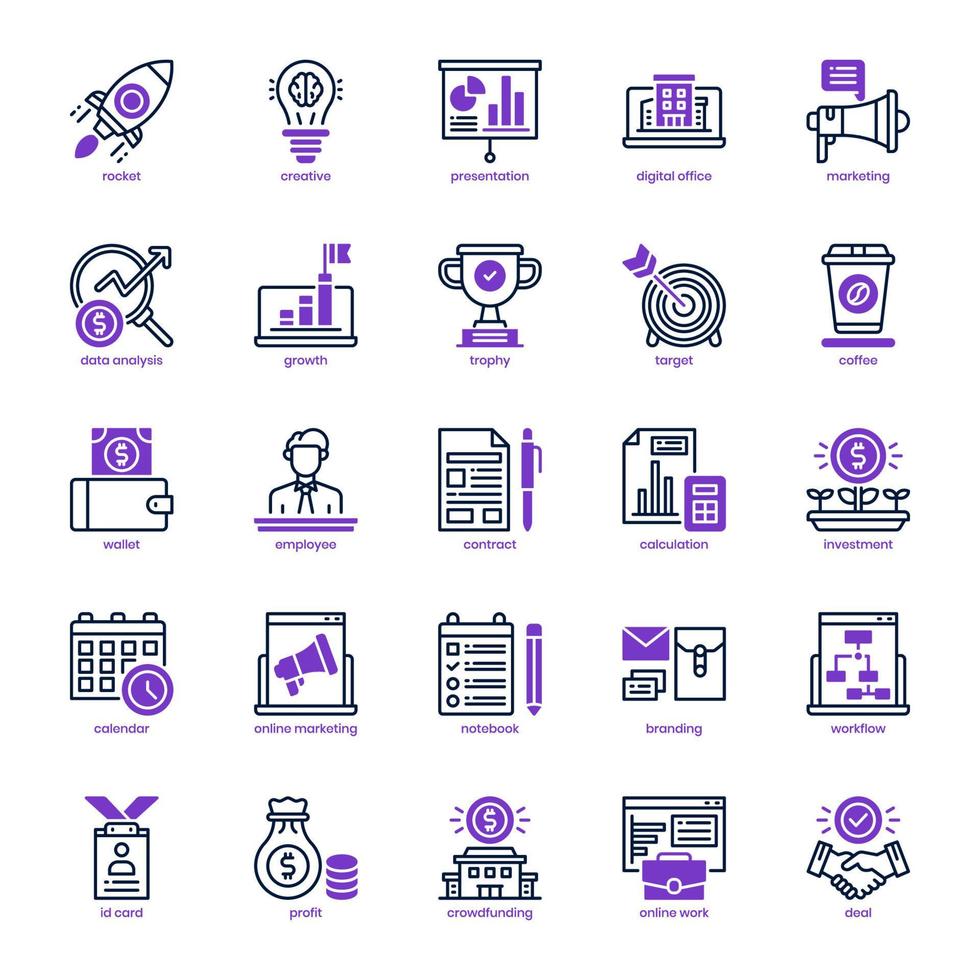 Startup icon pack for your website design, logo, app, UI. Startup icon mix line and solid design. Vector graphics illustration and editable stroke.
