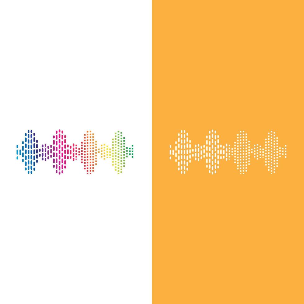 Sound waves vector illustration design
