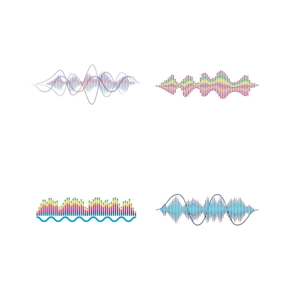 Ilustración de vector de ondas de sonido