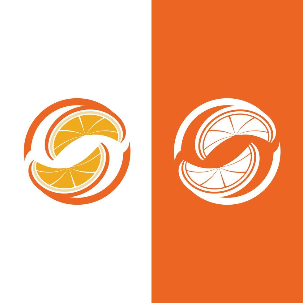 icono de vector de diseño de logotipo naranja