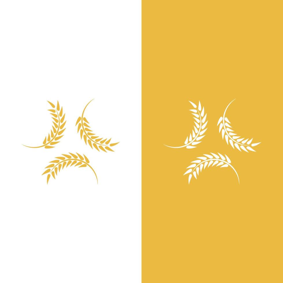 Wheat logo vector icon illustration