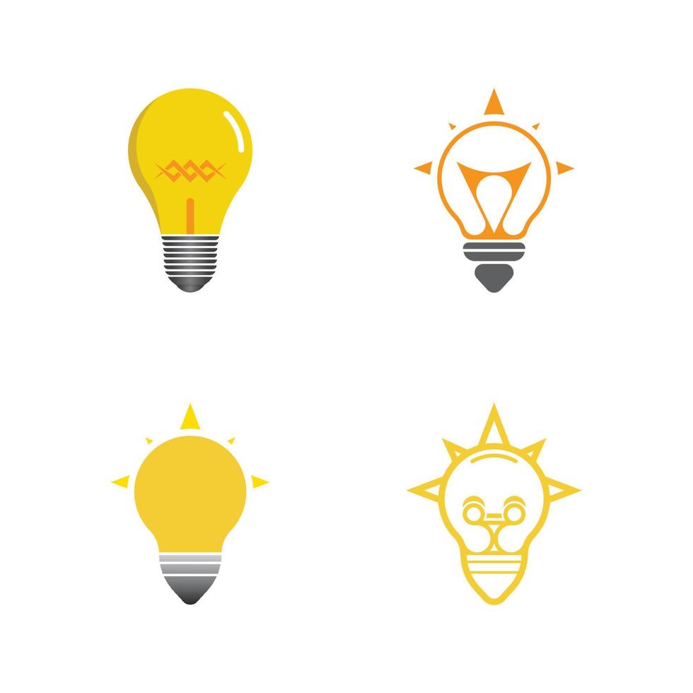 light bulb symbol icon illustration vector