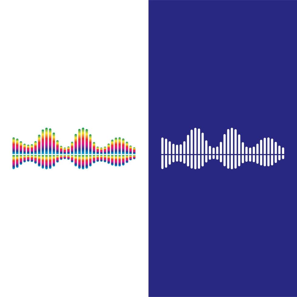 Sound waves vector illustration design