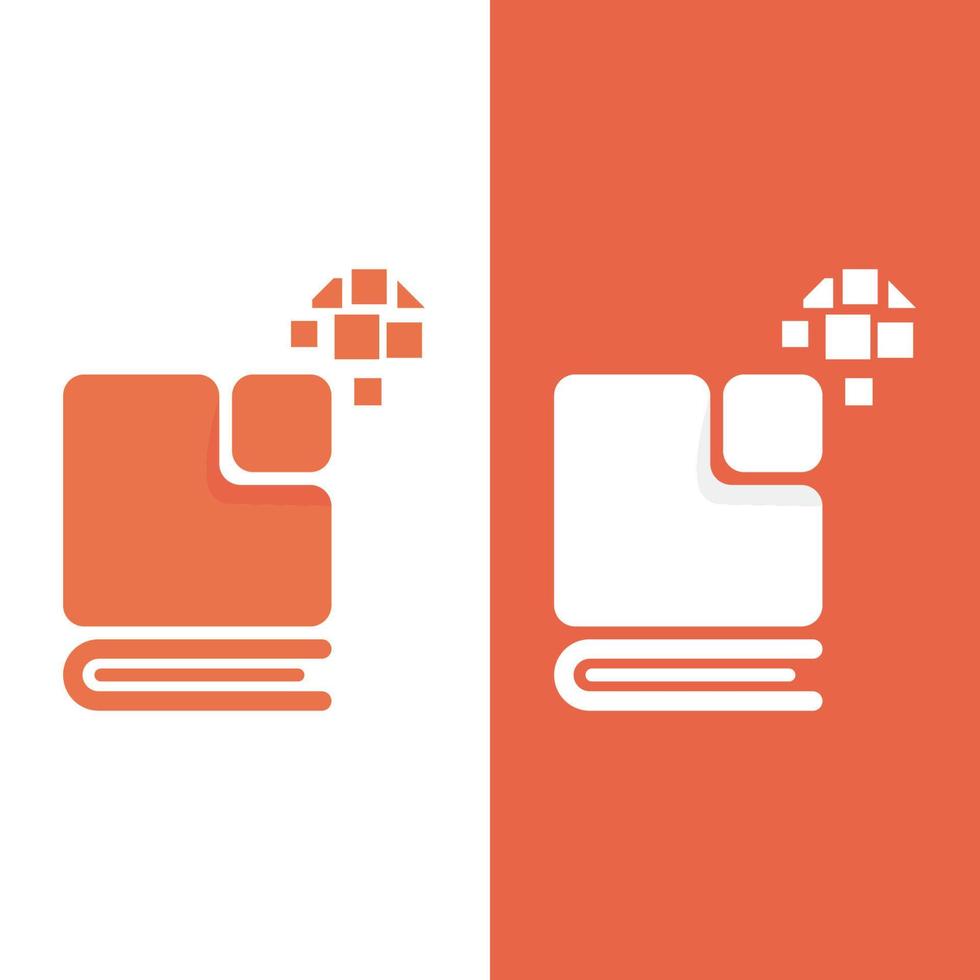Digital book logo icon technology vector