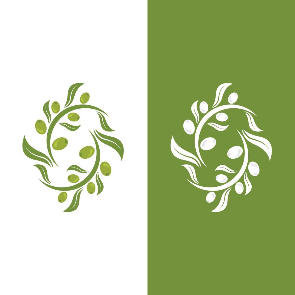 Diseño de ilustración de vector de icono de oliva