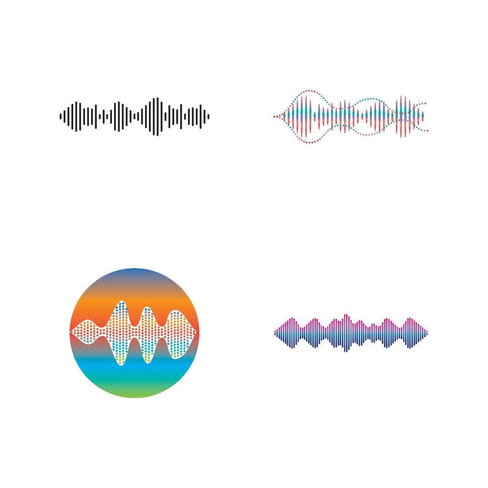 diseño de ilustración de vector de ondas de sonido