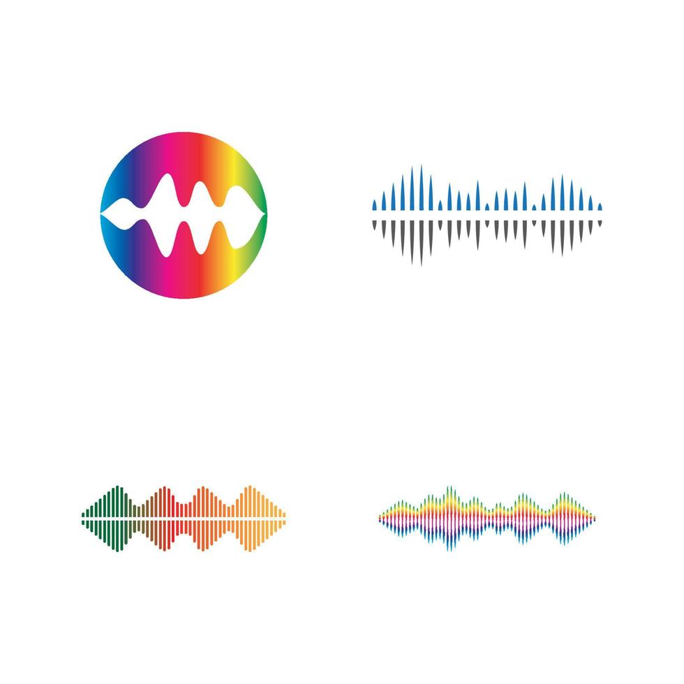 Sound waves vector illustration design