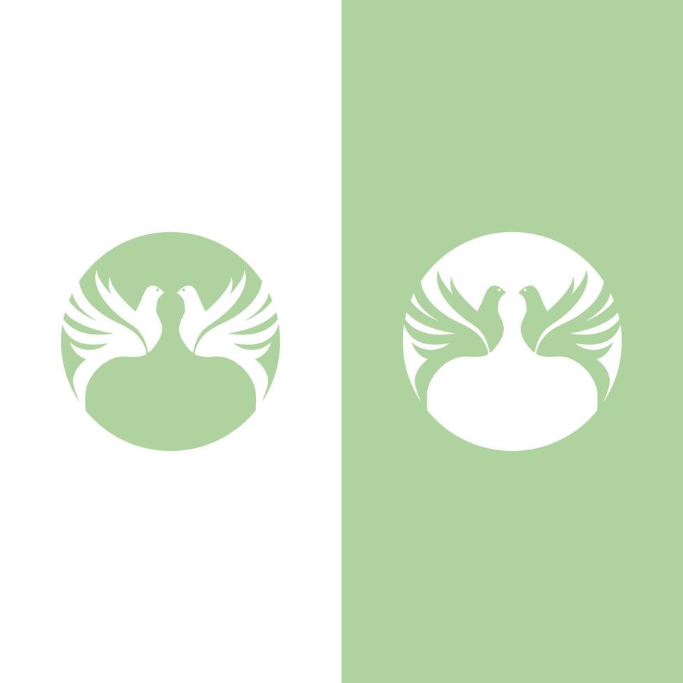 Dove bird logo vector design