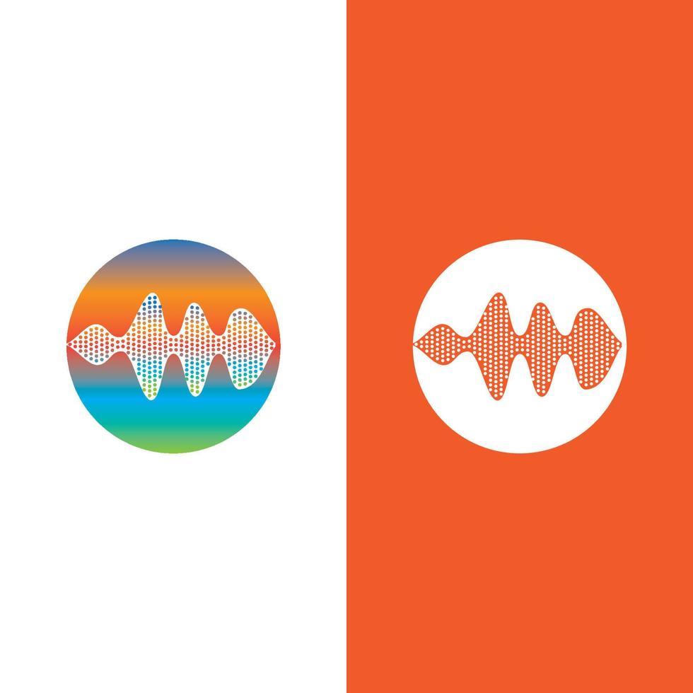 Sound waves vector illustration design