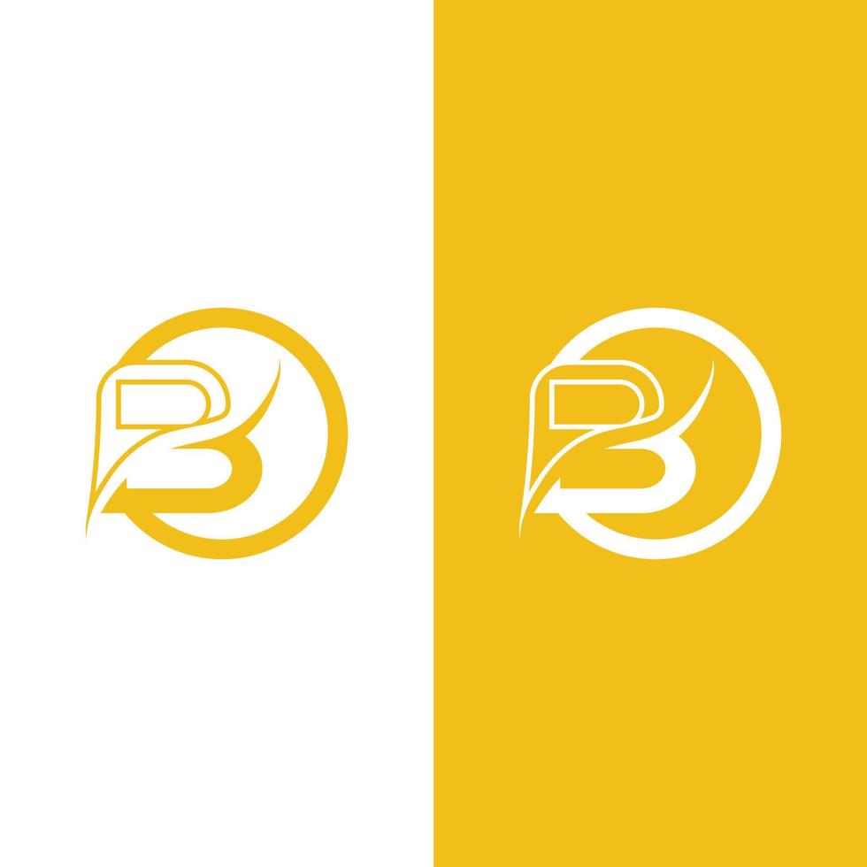 ilustración de logotipo de vector de letra b
