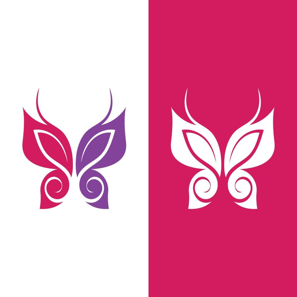 diseño de vector de icono de mariposa de belleza