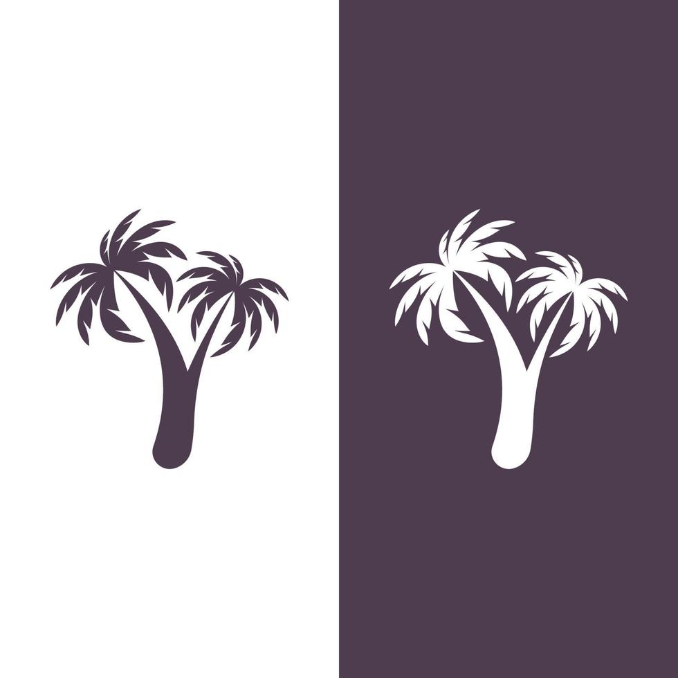 plantilla de logotipo de verano de palmera vector