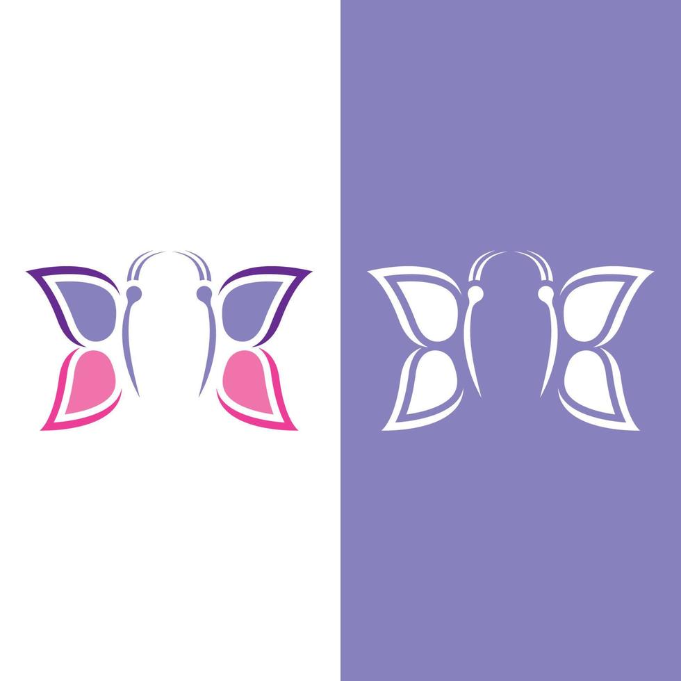 diseño de vector de icono de logotipo de mariposa