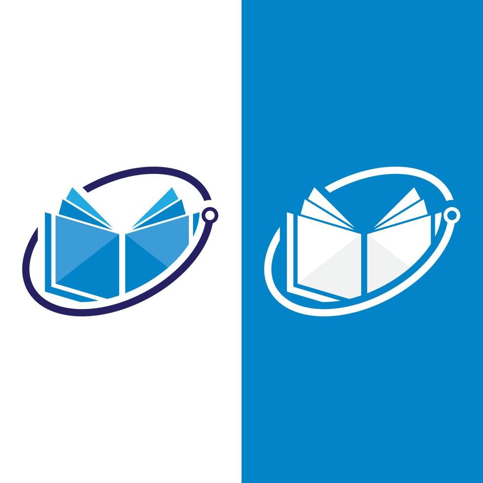 Digital book logo icon technology vector